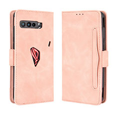 Handytasche Stand Schutzhülle Flip Leder Hülle BY3 für Asus ROG Phone 3 Strix ZS661KS Rosa