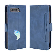 Handytasche Stand Schutzhülle Flip Leder Hülle BY3 für Asus ROG Phone 5 Pro Blau