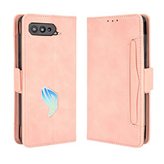 Handytasche Stand Schutzhülle Flip Leder Hülle BY3 für Asus ROG Phone 5 Pro Rosa