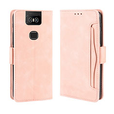 Handytasche Stand Schutzhülle Flip Leder Hülle BY3 für Asus Zenfone 6 ZS630KL Rosa