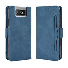 Handytasche Stand Schutzhülle Flip Leder Hülle BY3 für Asus Zenfone 7 Pro ZS671KS Blau