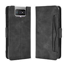 Handytasche Stand Schutzhülle Flip Leder Hülle BY3 für Asus Zenfone 7 Pro ZS671KS Schwarz