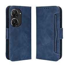 Handytasche Stand Schutzhülle Flip Leder Hülle BY3 für Asus Zenfone 9 Blau