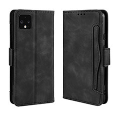 Handytasche Stand Schutzhülle Flip Leder Hülle BY3 für Google Pixel 4 XL Schwarz