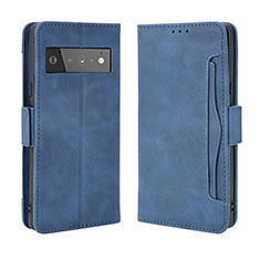 Handytasche Stand Schutzhülle Flip Leder Hülle BY3 für Google Pixel 6 5G Blau