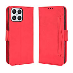 Handytasche Stand Schutzhülle Flip Leder Hülle BY3 für Huawei Honor X8 4G Rot