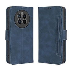 Handytasche Stand Schutzhülle Flip Leder Hülle BY3 für Huawei Mate 50 Blau