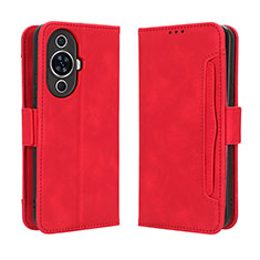 Handytasche Stand Schutzhülle Flip Leder Hülle BY3 für Huawei Nova 11 Pro Rot