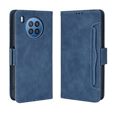 Handytasche Stand Schutzhülle Flip Leder Hülle BY3 für Huawei Nova 8i Blau