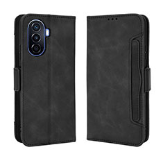 Handytasche Stand Schutzhülle Flip Leder Hülle BY3 für Huawei Nova Y70 Schwarz