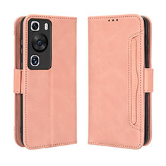 Handytasche Stand Schutzhülle Flip Leder Hülle BY3 für Huawei P60 Rosa