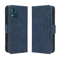 Handytasche Stand Schutzhülle Flip Leder Hülle BY3 für Motorola Moto E13 Blau