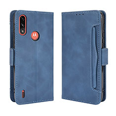 Handytasche Stand Schutzhülle Flip Leder Hülle BY3 für Motorola Moto E7 Power Blau