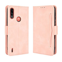 Handytasche Stand Schutzhülle Flip Leder Hülle BY3 für Motorola Moto E7 Power Rosa