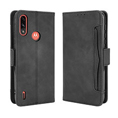 Handytasche Stand Schutzhülle Flip Leder Hülle BY3 für Motorola Moto E7 Power Schwarz