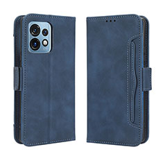 Handytasche Stand Schutzhülle Flip Leder Hülle BY3 für Motorola Moto Edge Plus (2023) 5G Blau