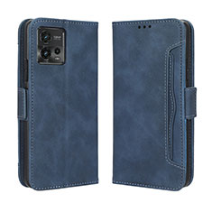 Handytasche Stand Schutzhülle Flip Leder Hülle BY3 für Motorola Moto G72 Blau