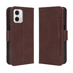 Handytasche Stand Schutzhülle Flip Leder Hülle BY3 für Motorola Moto G73 5G Braun