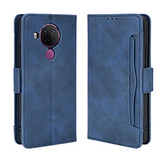 Handytasche Stand Schutzhülle Flip Leder Hülle BY3 für Nokia 5.4 Blau