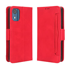 Handytasche Stand Schutzhülle Flip Leder Hülle BY3 für Nokia C02 Rot