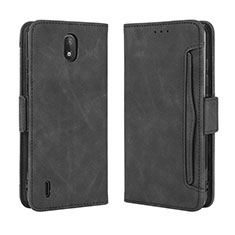 Handytasche Stand Schutzhülle Flip Leder Hülle BY3 für Nokia C2 Schwarz