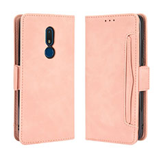 Handytasche Stand Schutzhülle Flip Leder Hülle BY3 für Nokia C3 Rosa