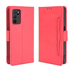 Handytasche Stand Schutzhülle Flip Leder Hülle BY3 für Oppo A16 Rot