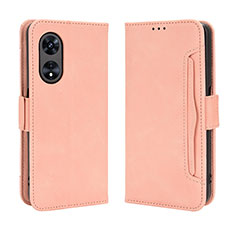 Handytasche Stand Schutzhülle Flip Leder Hülle BY3 für Oppo A18 Rosa