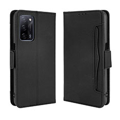 Handytasche Stand Schutzhülle Flip Leder Hülle BY3 für Oppo A55 5G Schwarz