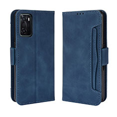 Handytasche Stand Schutzhülle Flip Leder Hülle BY3 für Oppo A55S 5G Blau