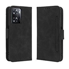 Handytasche Stand Schutzhülle Flip Leder Hülle BY3 für Oppo A57 4G Schwarz