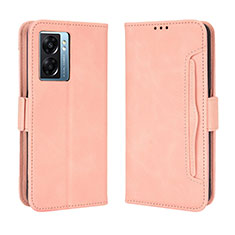 Handytasche Stand Schutzhülle Flip Leder Hülle BY3 für Oppo A57 5G Rosa