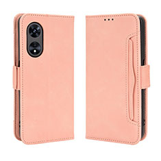 Handytasche Stand Schutzhülle Flip Leder Hülle BY3 für Oppo A58x 5G Rosa