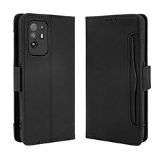 Handytasche Stand Schutzhülle Flip Leder Hülle BY3 für Oppo A95 5G Schwarz