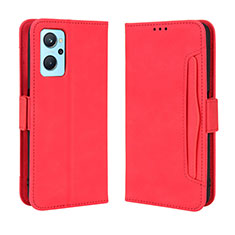 Handytasche Stand Schutzhülle Flip Leder Hülle BY3 für Oppo A96 4G Rot