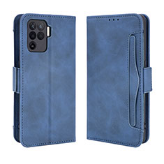 Handytasche Stand Schutzhülle Flip Leder Hülle BY3 für Oppo F19 Pro Blau