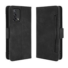 Handytasche Stand Schutzhülle Flip Leder Hülle BY3 für Oppo F19s Schwarz