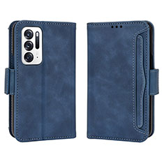 Handytasche Stand Schutzhülle Flip Leder Hülle BY3 für Oppo Find N 5G Blau