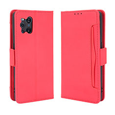 Handytasche Stand Schutzhülle Flip Leder Hülle BY3 für Oppo Find X3 5G Rot