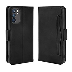 Handytasche Stand Schutzhülle Flip Leder Hülle BY3 für Oppo Reno6 5G Schwarz