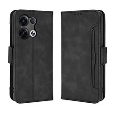 Handytasche Stand Schutzhülle Flip Leder Hülle BY3 für Oppo Reno8 5G Schwarz