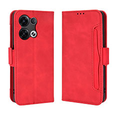 Handytasche Stand Schutzhülle Flip Leder Hülle BY3 für Oppo Reno8 Pro+ Plus 5G Rot