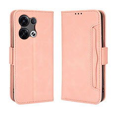 Handytasche Stand Schutzhülle Flip Leder Hülle BY3 für Oppo Reno9 5G Rosa