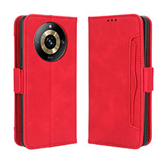 Handytasche Stand Schutzhülle Flip Leder Hülle BY3 für Realme 11 Pro 5G Rot