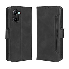 Handytasche Stand Schutzhülle Flip Leder Hülle BY3 für Realme C33 (2023) Schwarz