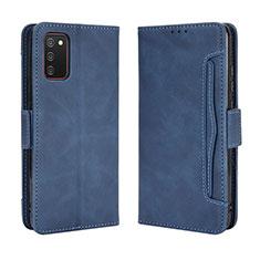 Handytasche Stand Schutzhülle Flip Leder Hülle BY3 für Samsung Galaxy A02s Blau