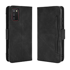 Handytasche Stand Schutzhülle Flip Leder Hülle BY3 für Samsung Galaxy A02s Schwarz