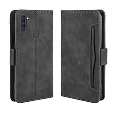 Handytasche Stand Schutzhülle Flip Leder Hülle BY3 für Samsung Galaxy A11 Schwarz