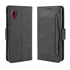 Handytasche Stand Schutzhülle Flip Leder Hülle BY3 für Samsung Galaxy A20 SC-02M SCV46 Schwarz