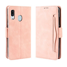 Handytasche Stand Schutzhülle Flip Leder Hülle BY3 für Samsung Galaxy A20e Rosa